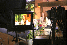 Jane Seymour on the on the set of Healthy Living