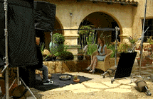 Jane Seymour on the set of Healthy Living